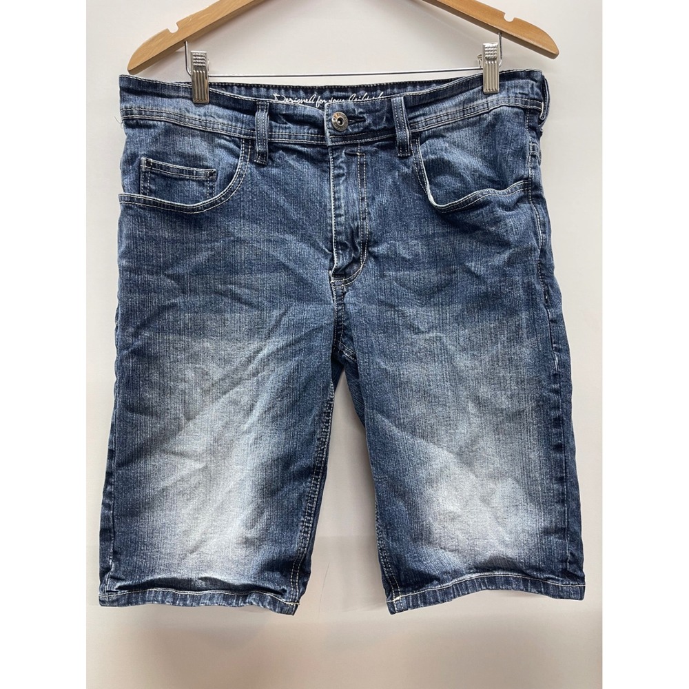 Buffalo David Bitton Spencer Slim Jean Shorts Mens 34 Blue Denim Medium Wash